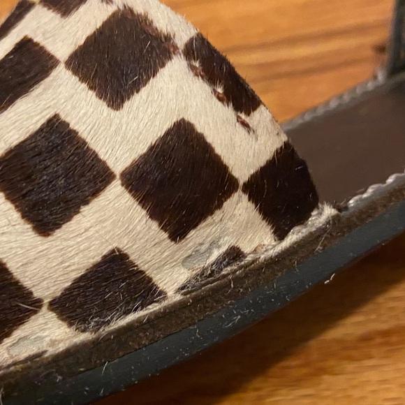 Brother Vellies Congo Flat in Brown / White Check - Picture 5 of 8